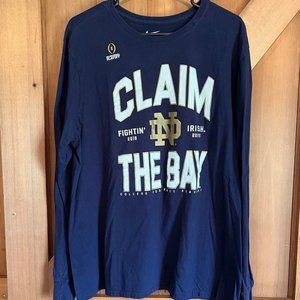 Notre Dame NIKE Claim the Bay Long Sleeve Sz- XL